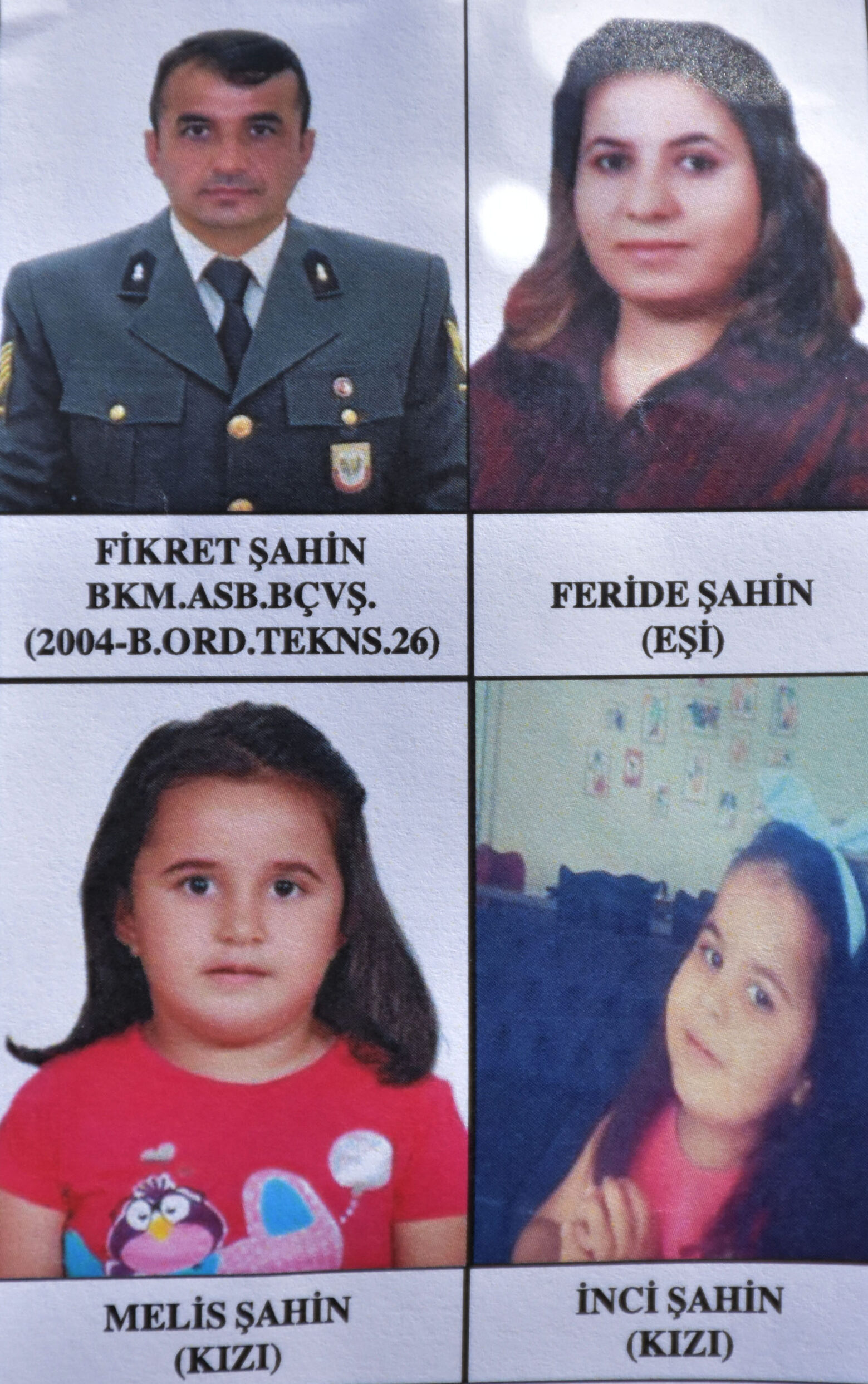 Fikret Şahin, Feride Şahin, Melis Şahin, İnci Şahin