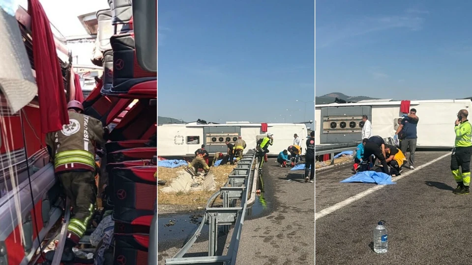 Manisa Akhisar'da TIR ile yolcu otobüsü çarpıştı: Çok sayıda ölü ve yaralı var